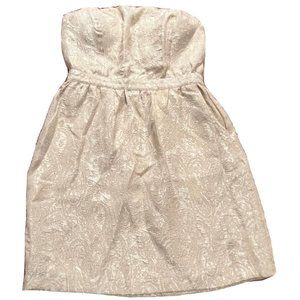 Guitii Gold Metallic Floral Glitter Dress Juniors Sz Small Party Sleeveless NEW